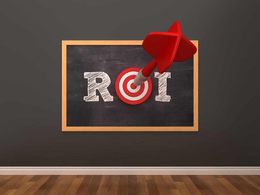 Chalkboard with ROI Word with Target