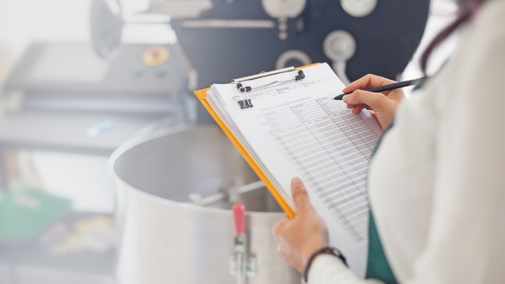 woman checking food quality