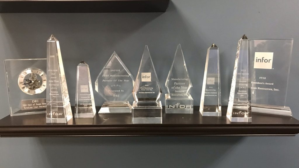 Numerous awards DRI has received from Infor